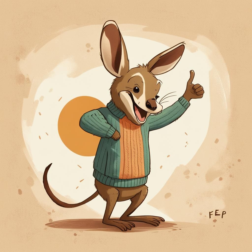 Happy little kangaroo