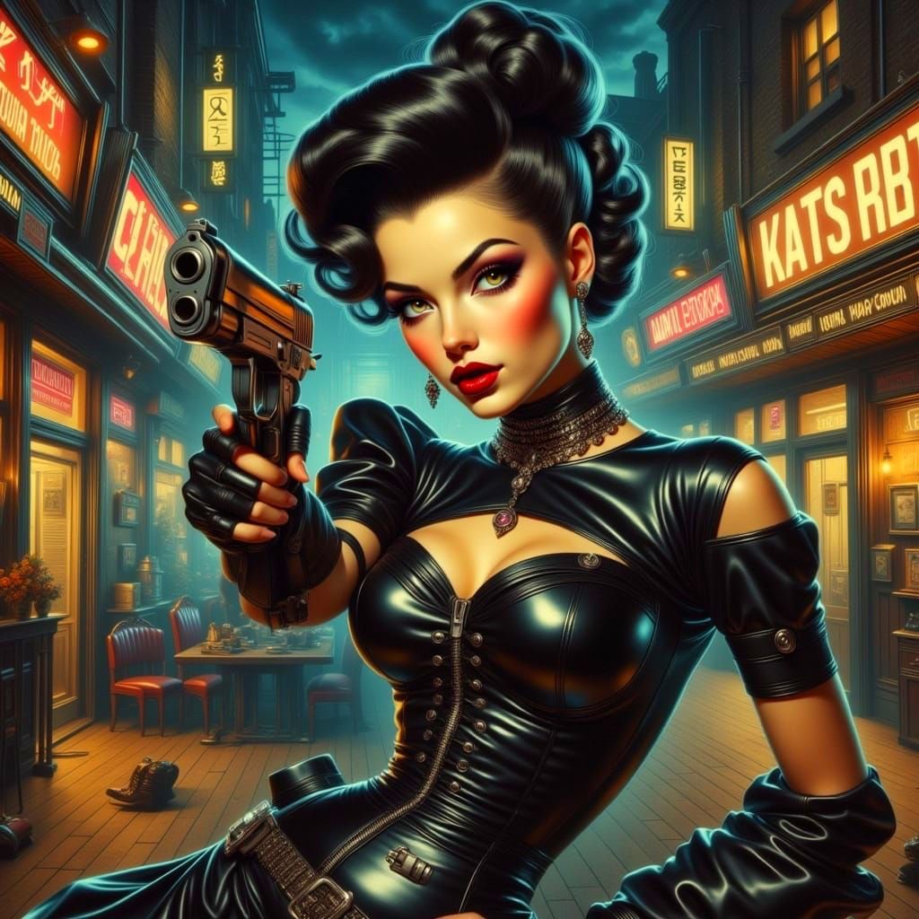 Goth Punk Siren Exudes Power in Elegant Cosmic Beauty