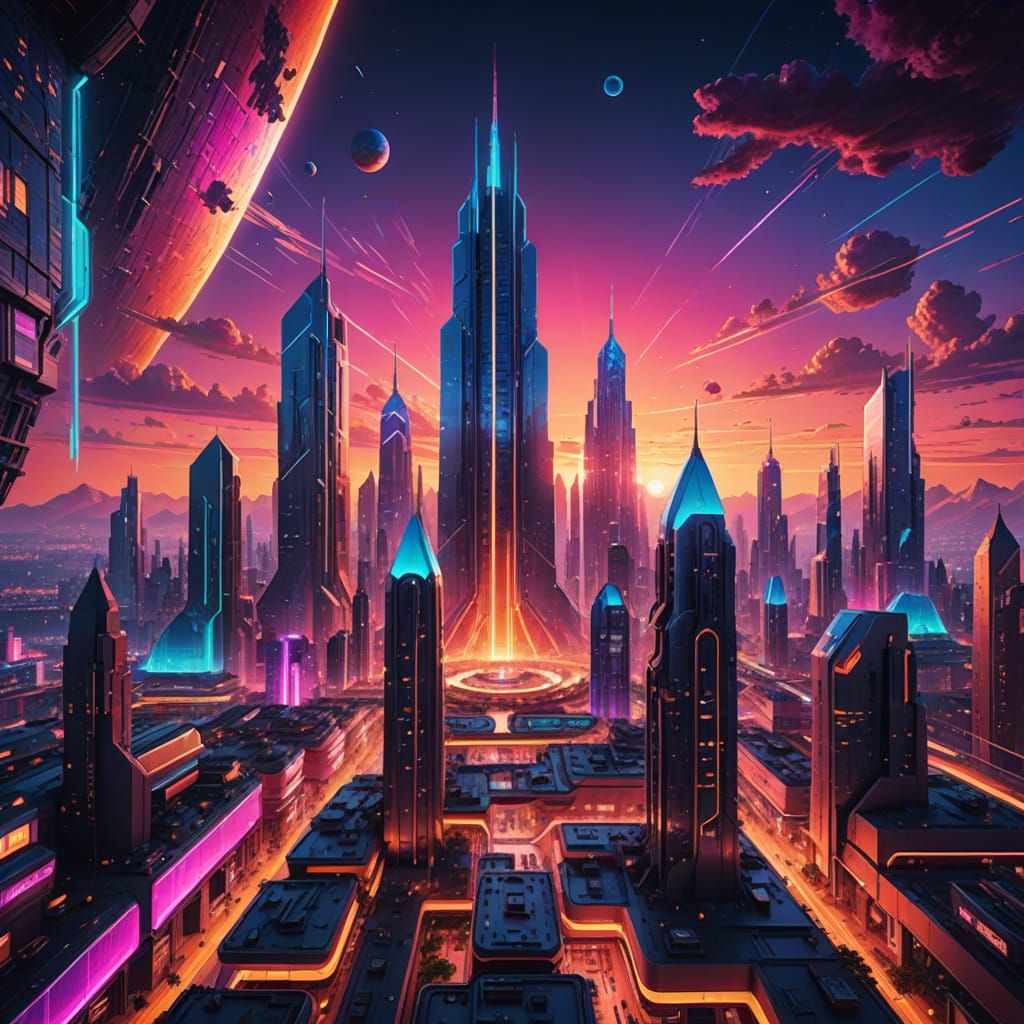 Retro-Futuristic City of Harmony