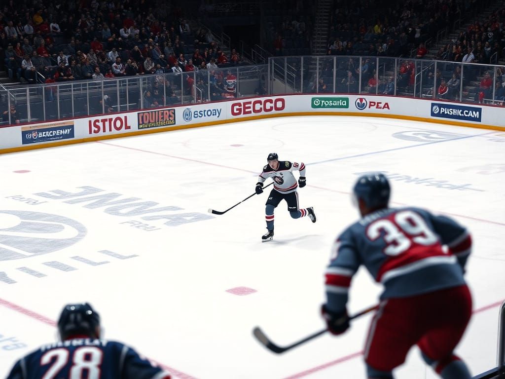 Ice Hockey Streaker Invasion on the Playing Ice