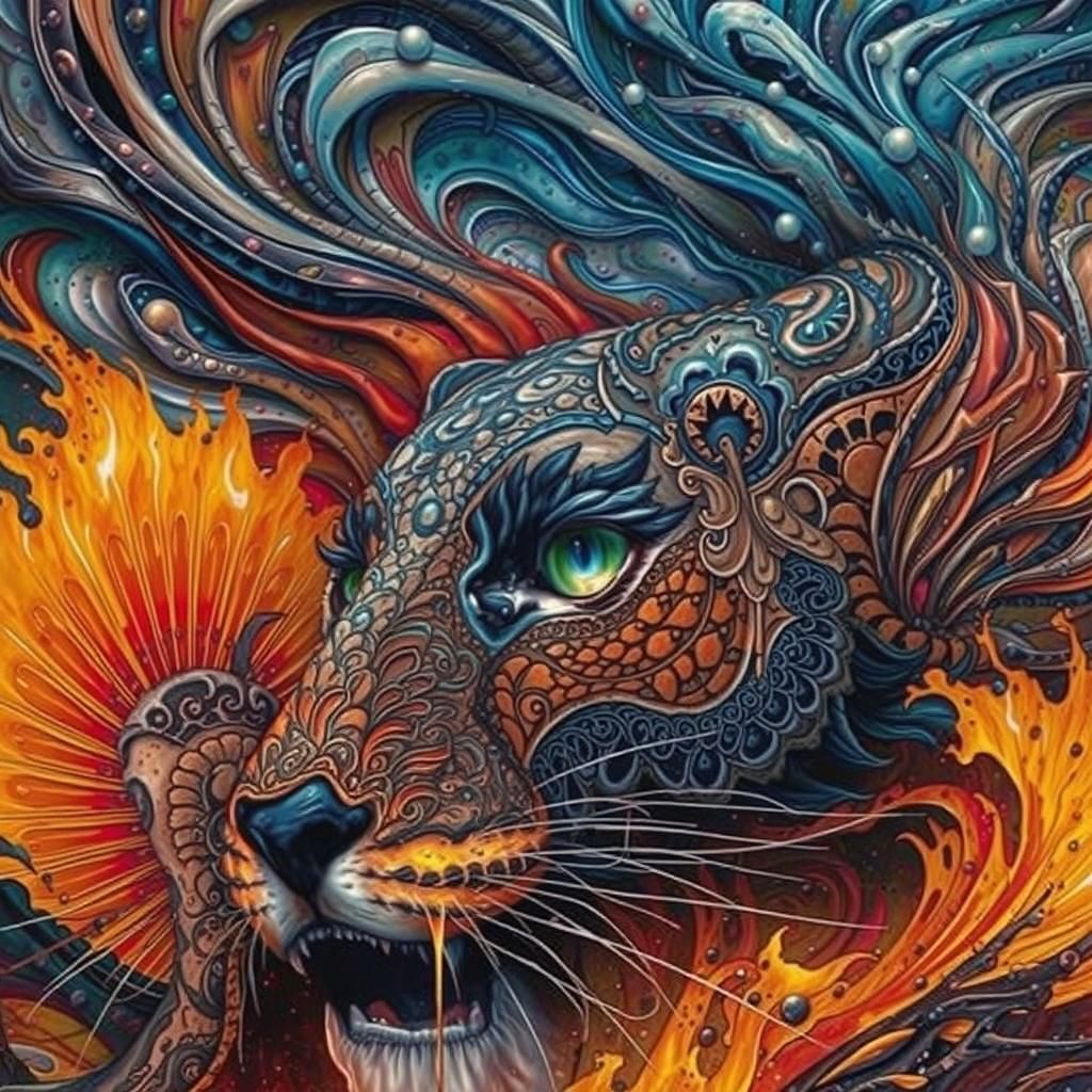 Ethereal Ghost Tiger in Mystical Realm