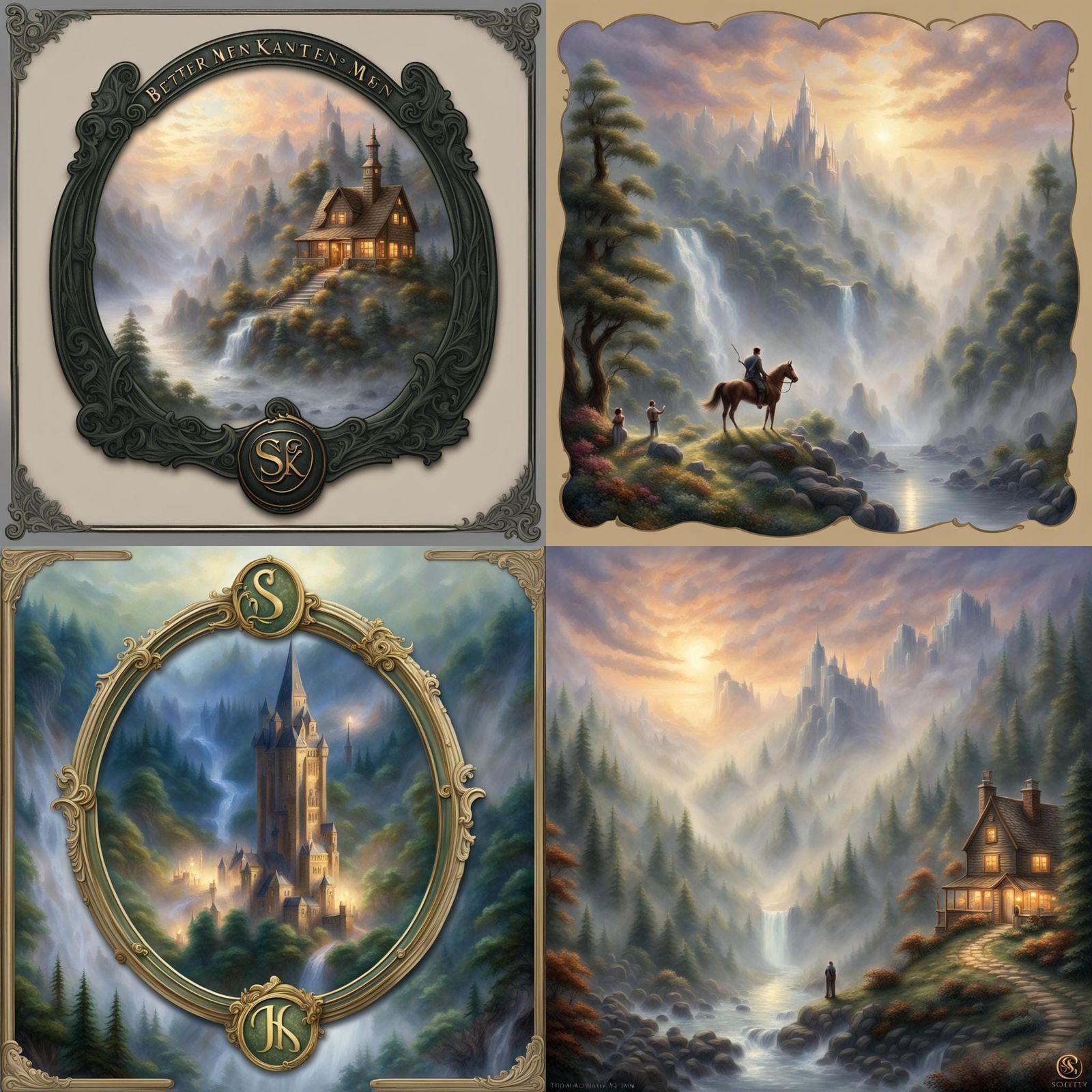 Ethereal Logo Design for "Better Men" in Fantasy Style