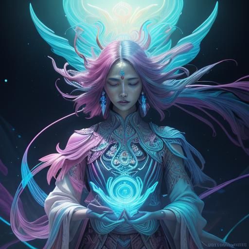 High detail Otherworldly alien gods.