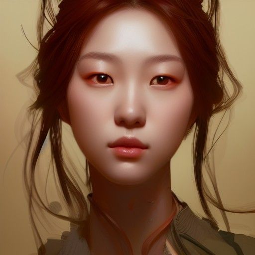 Hyperdetailed Portrait of Korean Girl in 8k Resolution