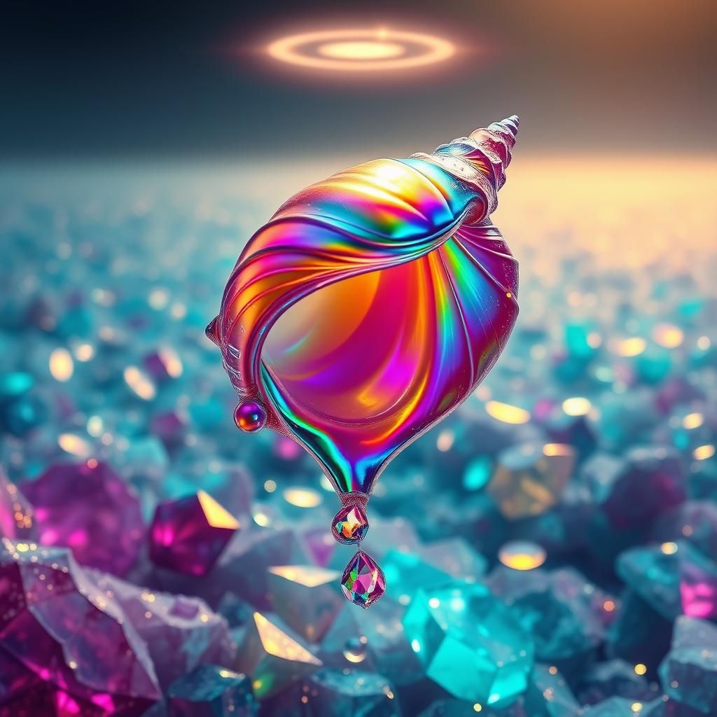 Rainbow Conch Plunges into Gemstone Sea