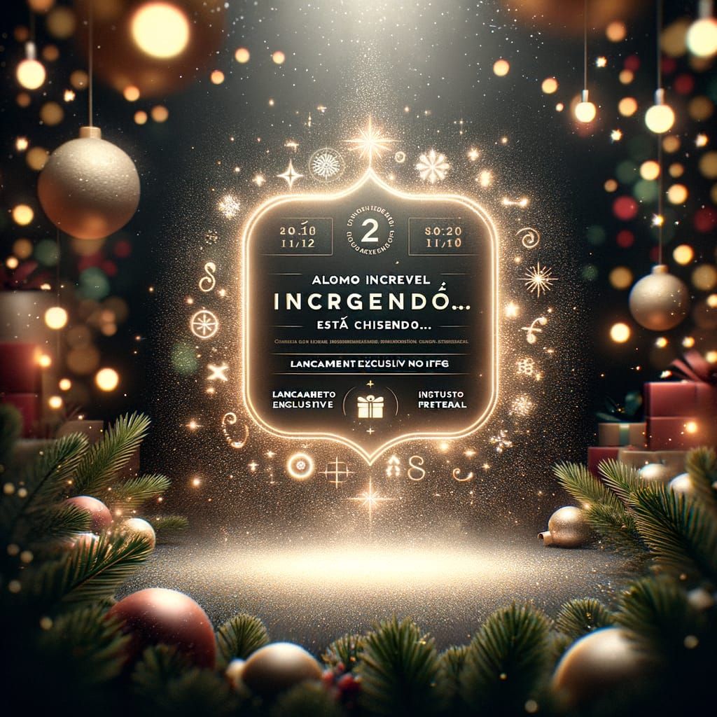 Mysterious Christmas Scene with Elegant Holiday Lights