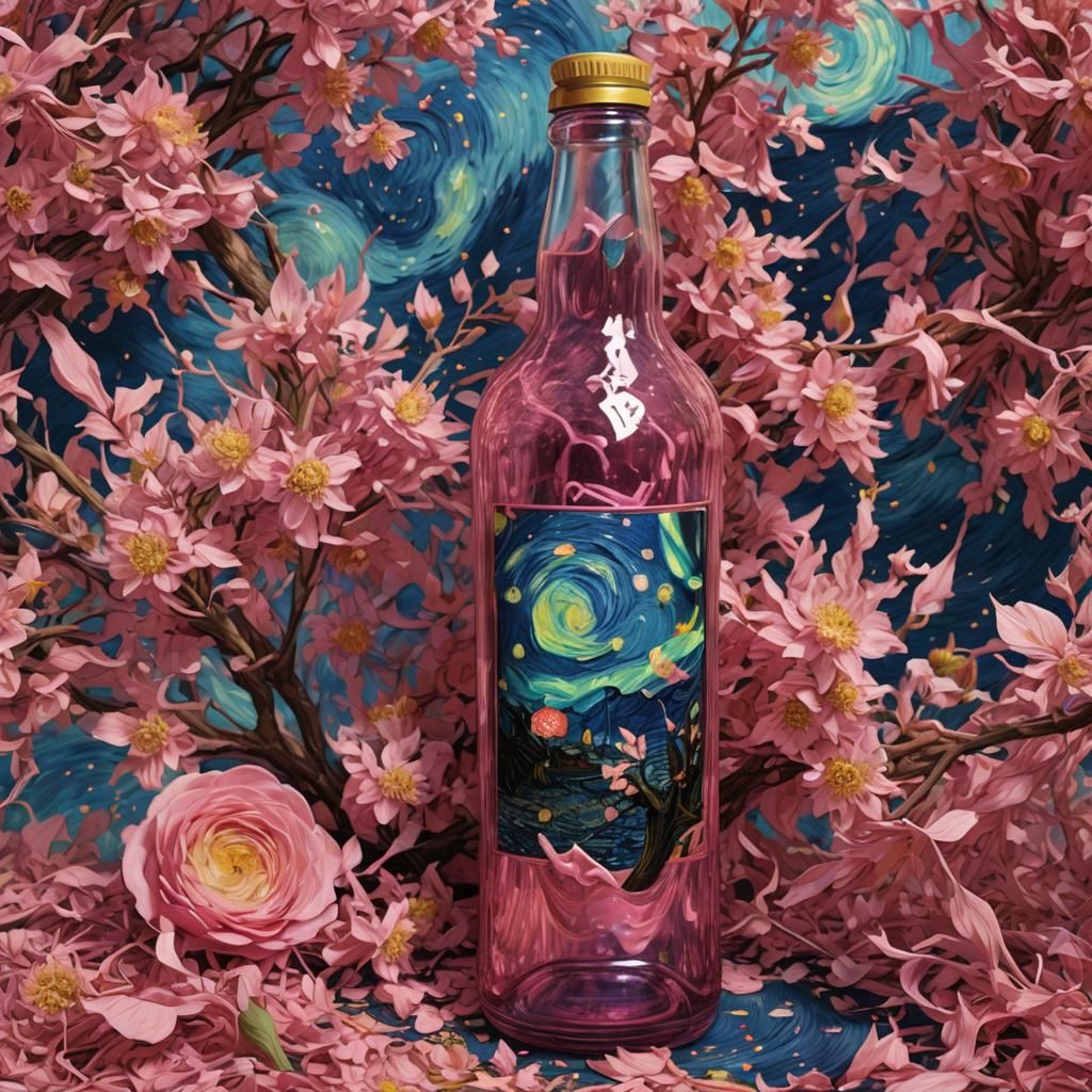 NFT Elixir Bottle as Impasto Painting