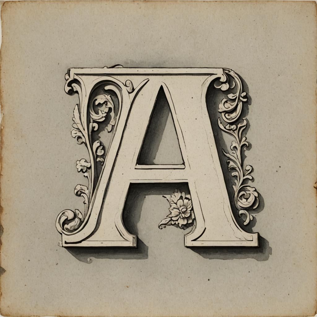 Stylized Initial Letter A