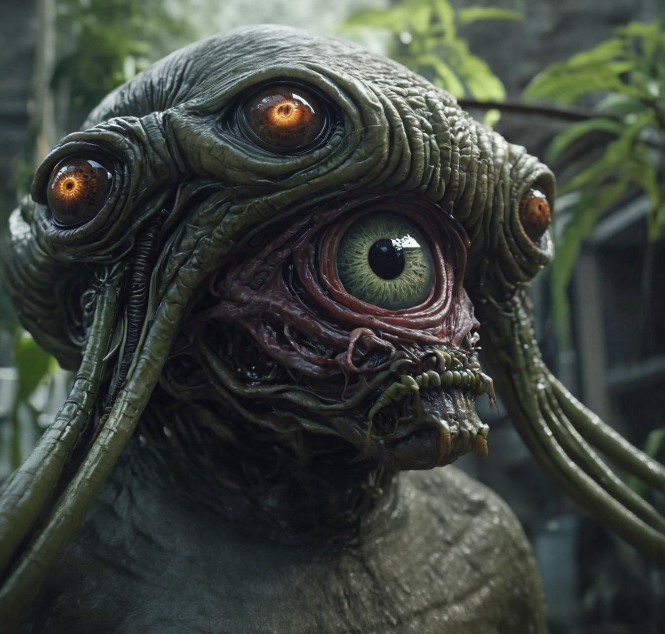 Alien Assimilation: Humanoid Overgrown by Parasitic Lifeform