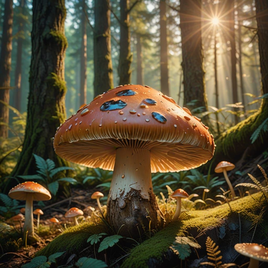 Ethereal Forest Goddess in Lush Environment