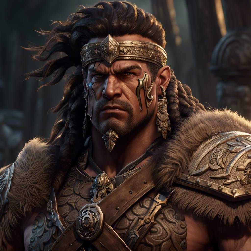 Herculean Half-Giant Barbarian Concept Art