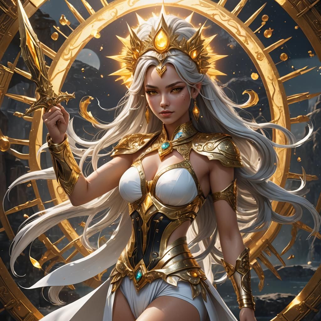 Solar Goddess Queen with Electric Dagger
