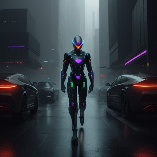 Humans Serve Artificial Intelligence in Futuristic City of 3...