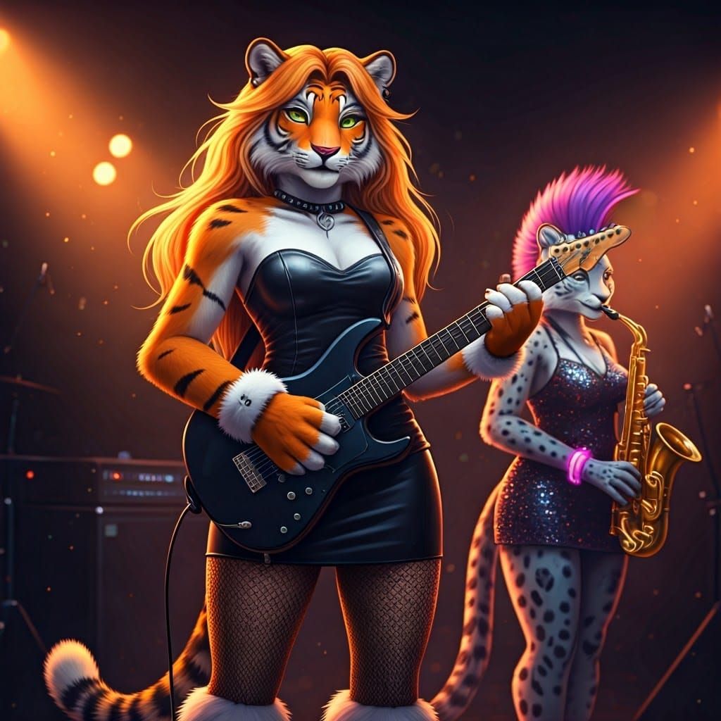 Fierce Rockstar Tigress Performs Live on Stage