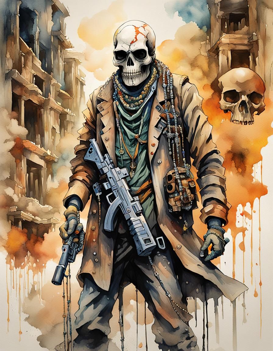 post-apocalyptic masked leader