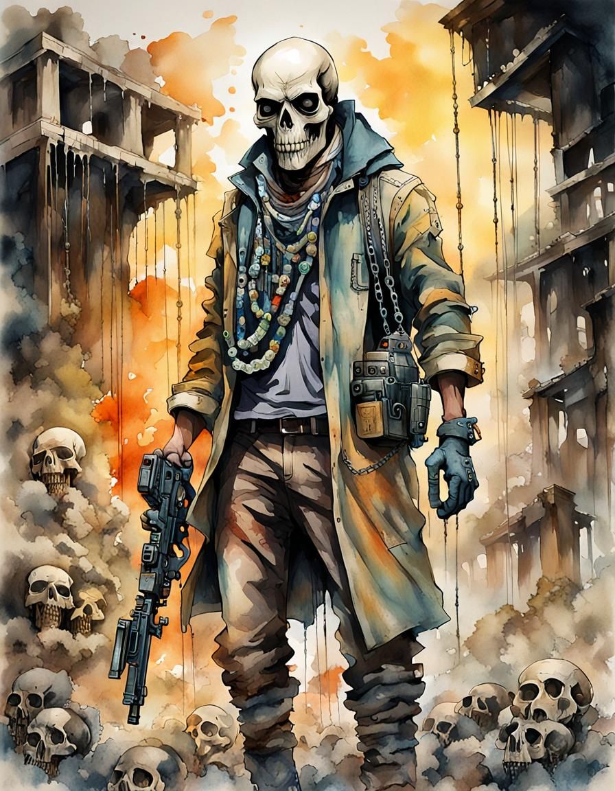 post-apocalyptic masked leader