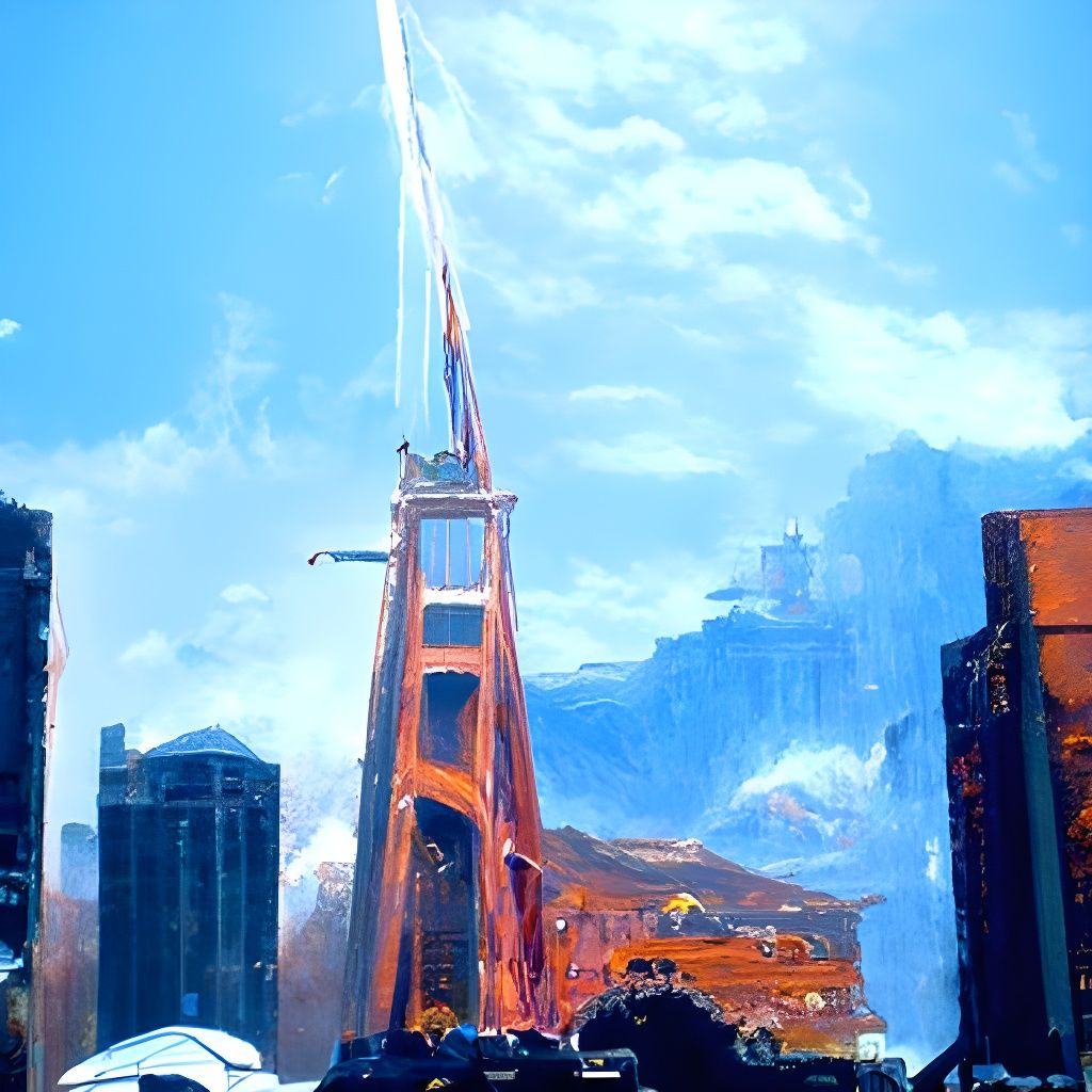 San Francisco Oil Painting in Gurney Style