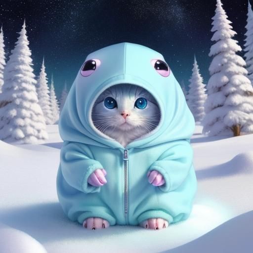 Pastel Alien Creature in Detailed Landscape