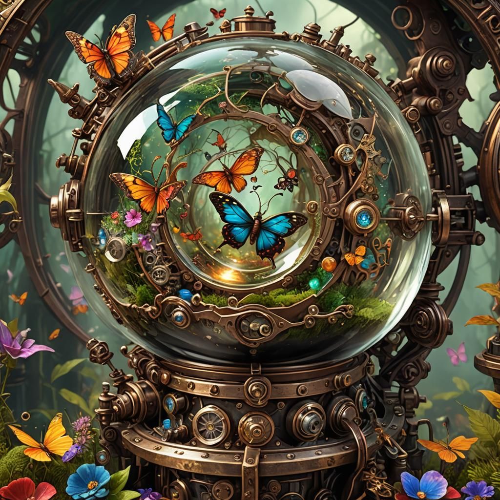 Crystal Ball Reveals Magical Fairy Forest