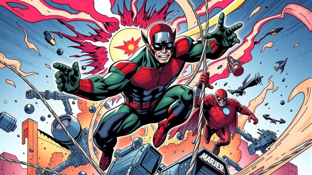 Epic Marvel Universe in Vibrant Roger Dean Style