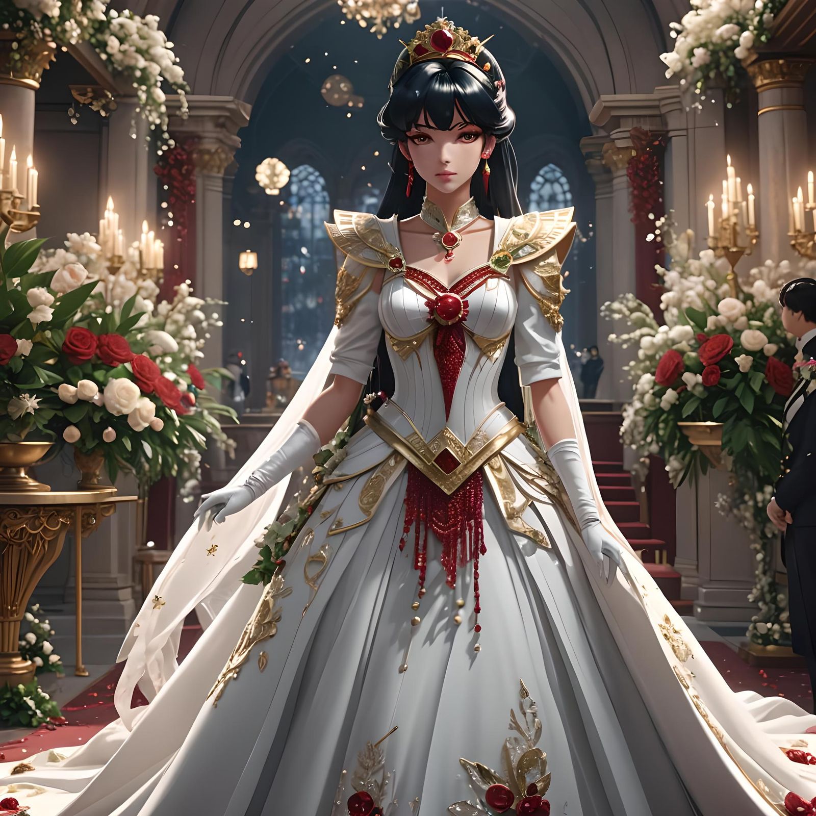 Sailor Pluto in Anime Wedding Dress