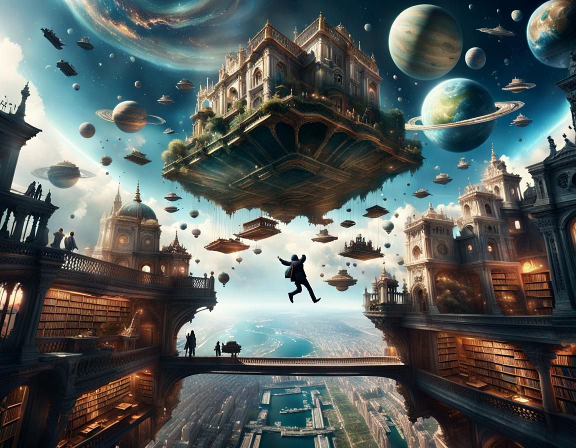 Levitating Book: An Anti-Gravity Concept as Digital Art