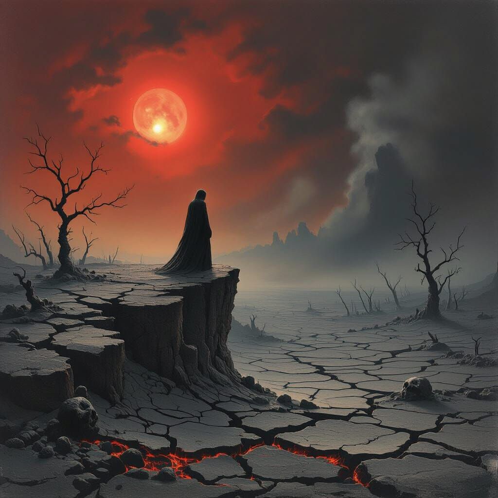 Imagine a vast, desolate wasteland stretching as far as the ...