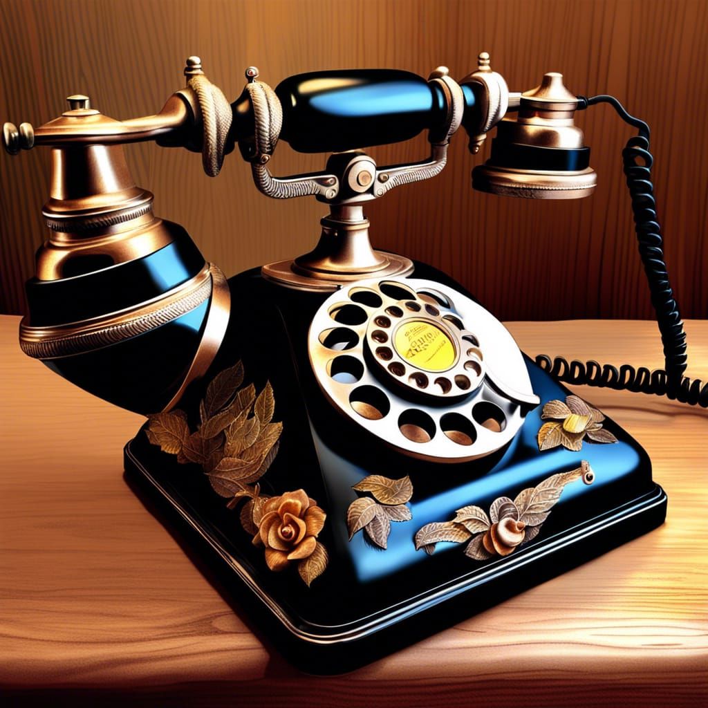 1940s Decorative Telephone in Tonalist Style