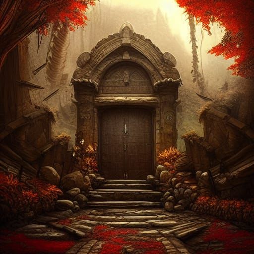 Dark Fantasy: Ancient Door to Another World