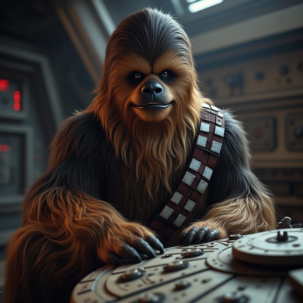 Chewbacca in Cinematic Hyperrealism