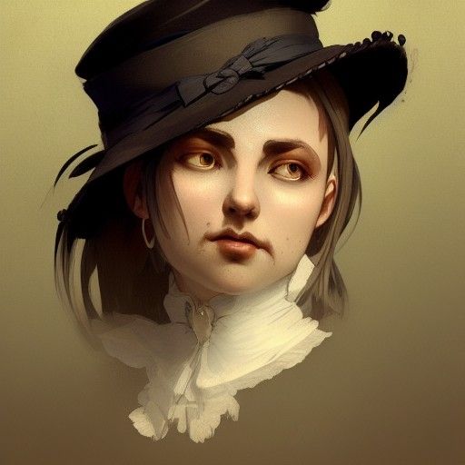 Victorian Sans Portrait: Detailed 8k Concept Art