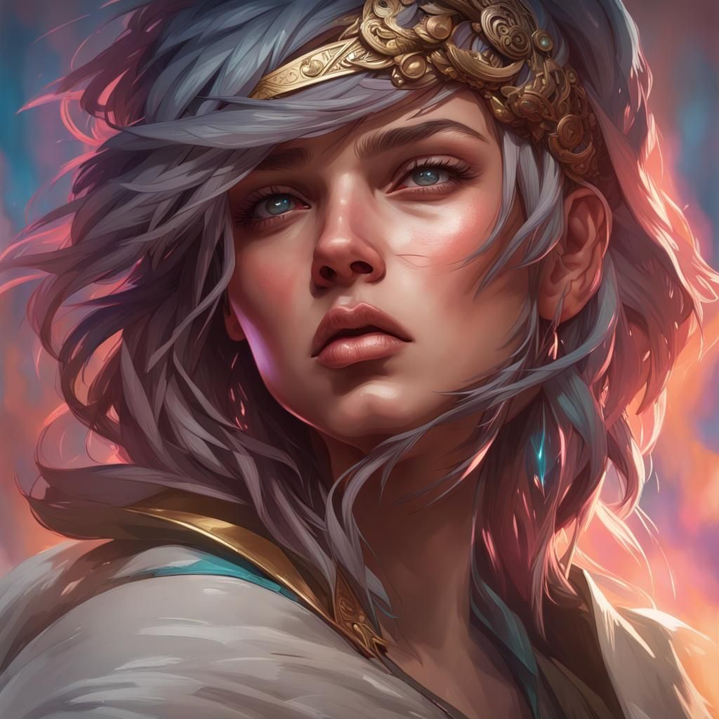 Emotional Portrait in Artgerm Style