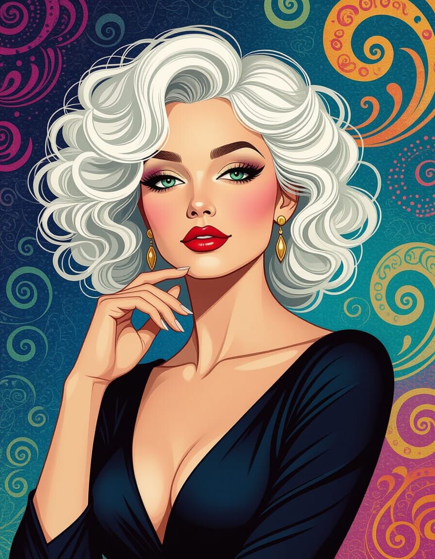 Dreamlike Portrait in Pop Surrealist Style