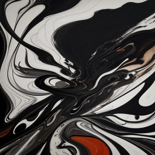 Abstract Figure Emerging, Surrealist Expressive Painting