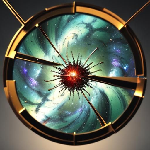 Galactic Mirrors: 3D Photorealistic Spiral Galaxy Art
