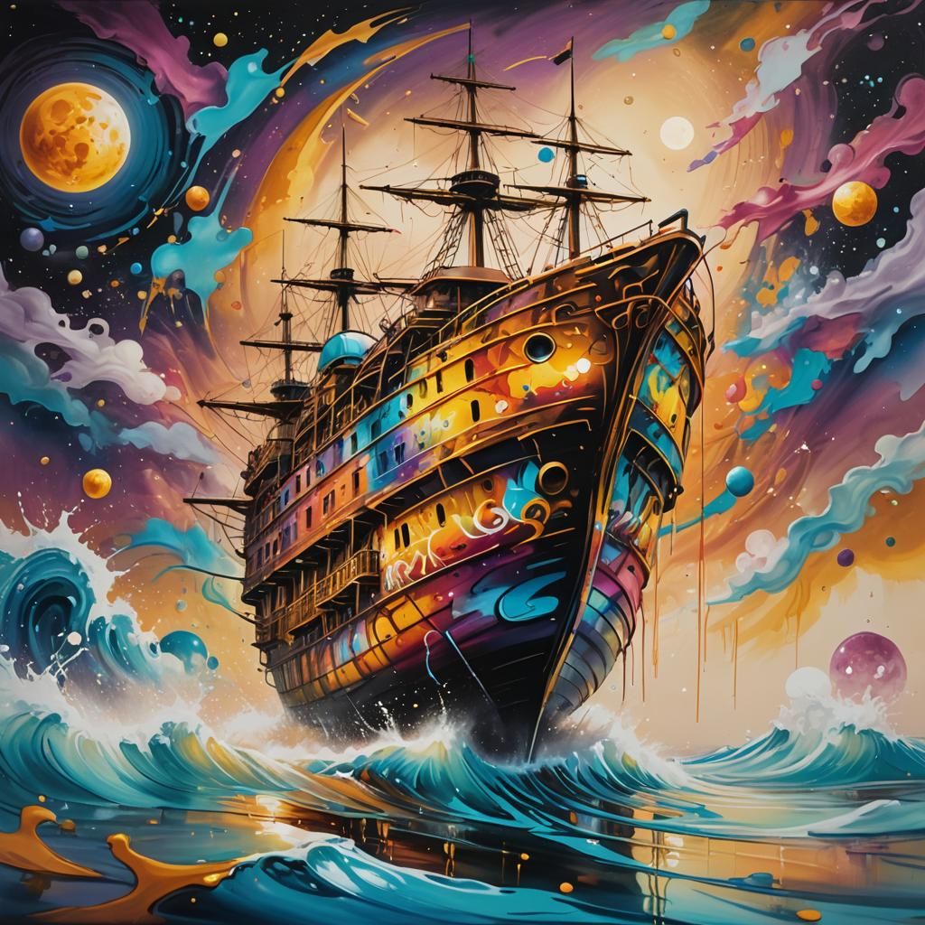 Crystal Ship in Amber Waves: Graffiti Art