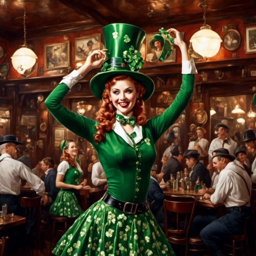 Irish Pinup Girl Celebrates St. Patrick's Day