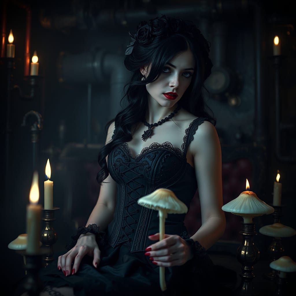 Steampunk Siren in Victorian Elegance