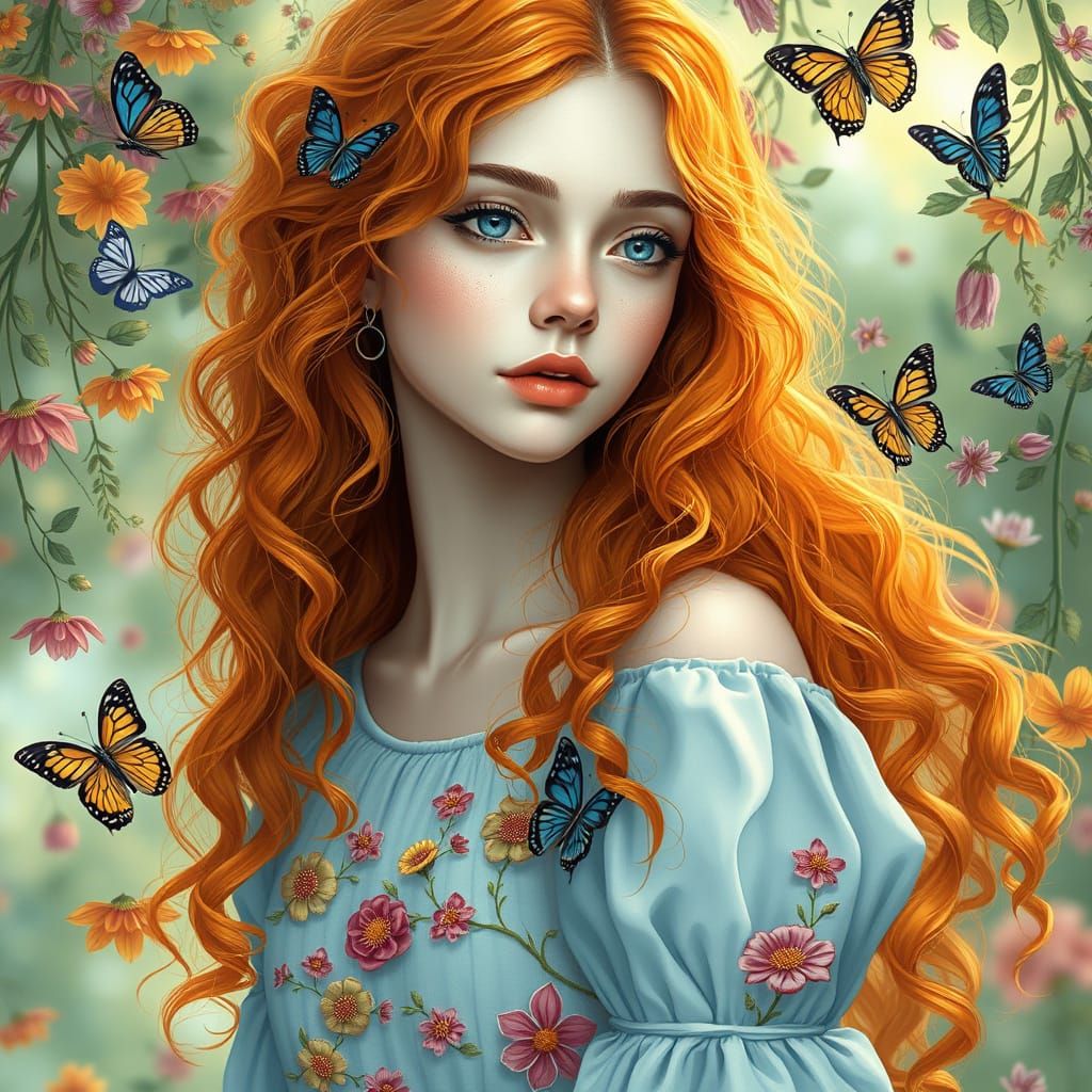 Enchanted Garden Goddess in Vibrant Colors