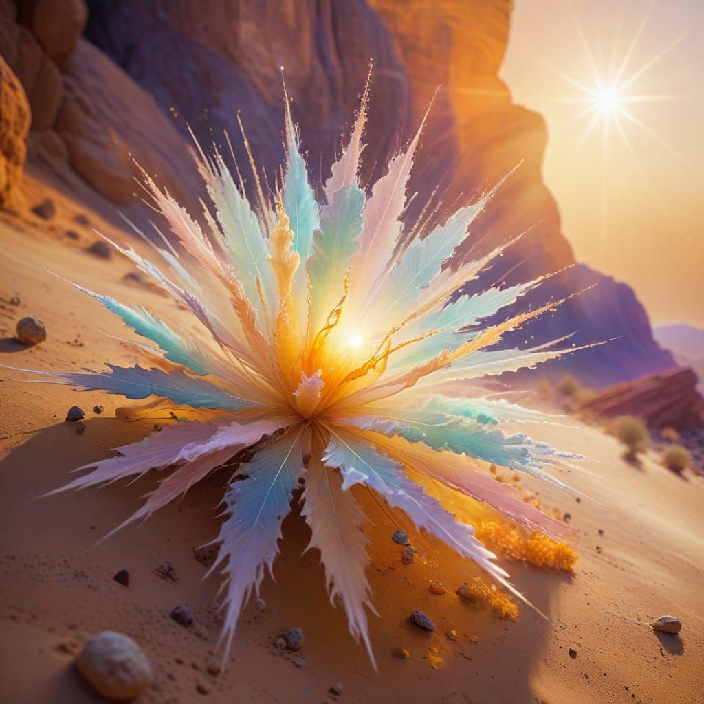 Ethereal Desert Abstraction in Soft Pastel Hues