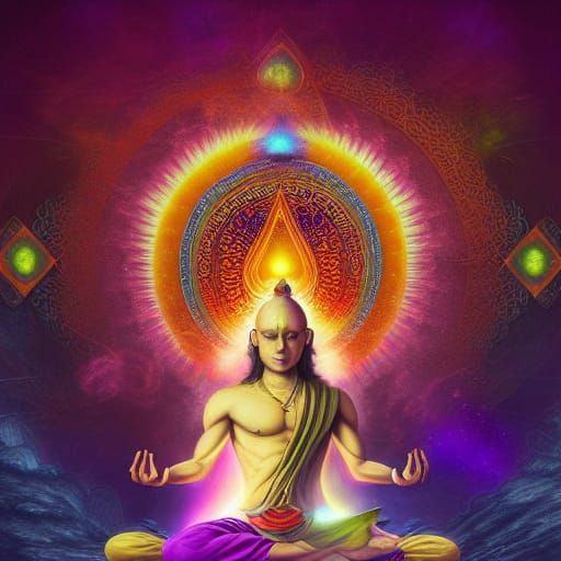 Mystic Chakra Enlightenment in Detailed Matte Painting