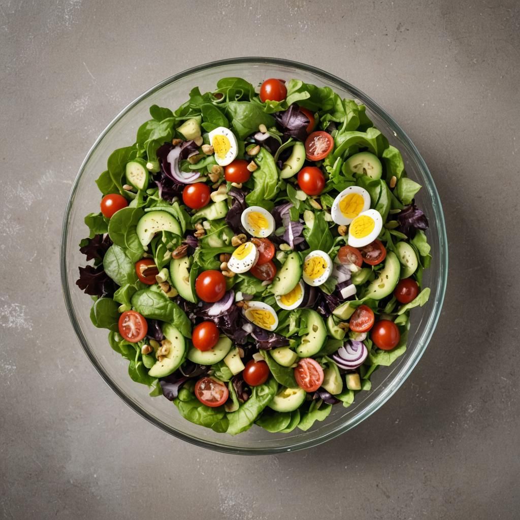Salad Bowl with Fresh Salad