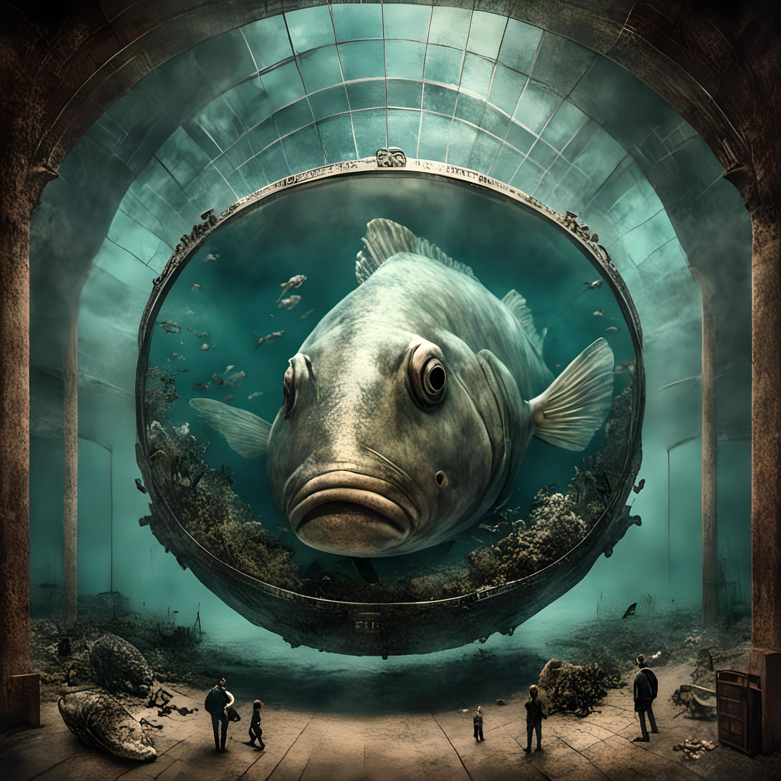 Stunning Digital Painting of Jonah in a Great Fish