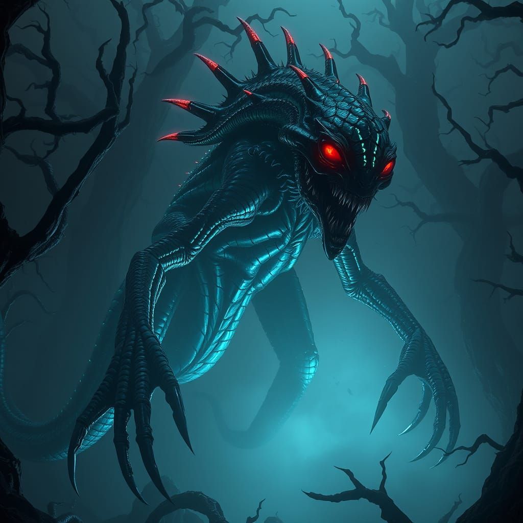 Ethereal Horror Unveiled in Mysterious Primeval Forest