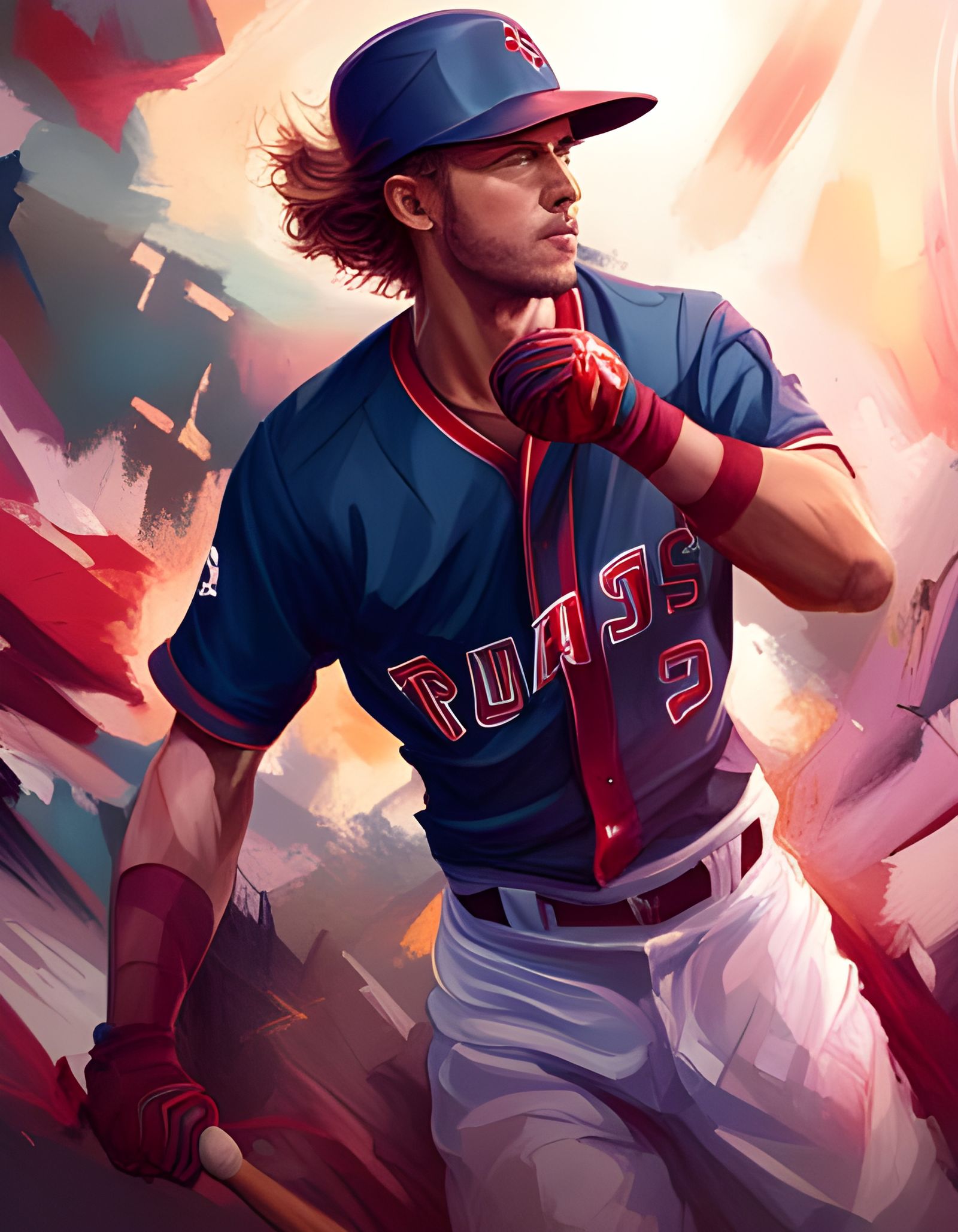 Hyperrealistic Baseball Player Portrait in Dramatic Lighting