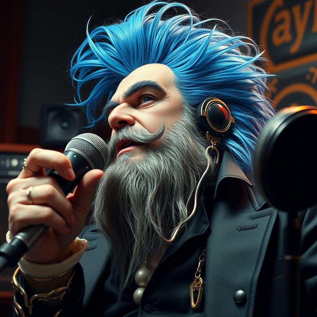 Modern Bluebeard as Rock Star Vocalist