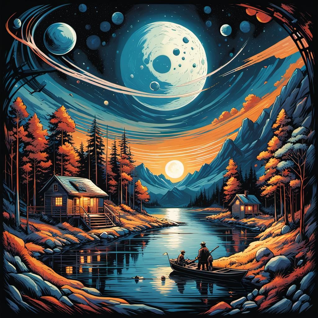 Abstract Comic Book Art in Kandinsky Style