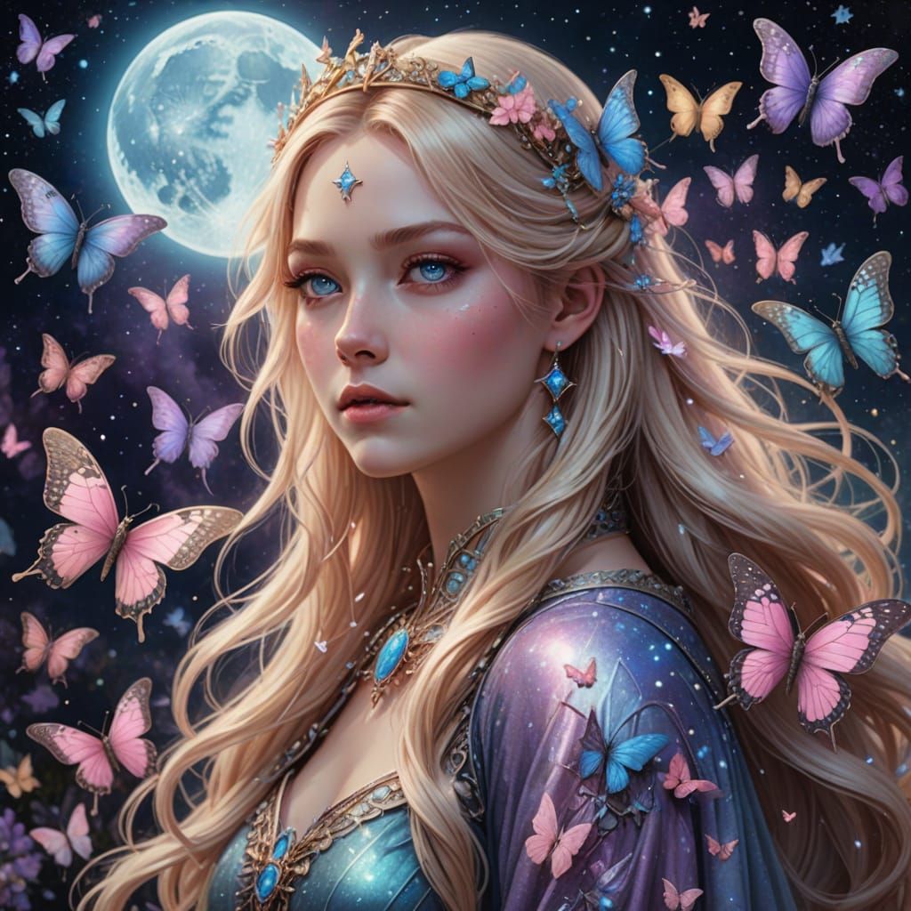 Goddess of the Galaxy in Ethereal Beauty