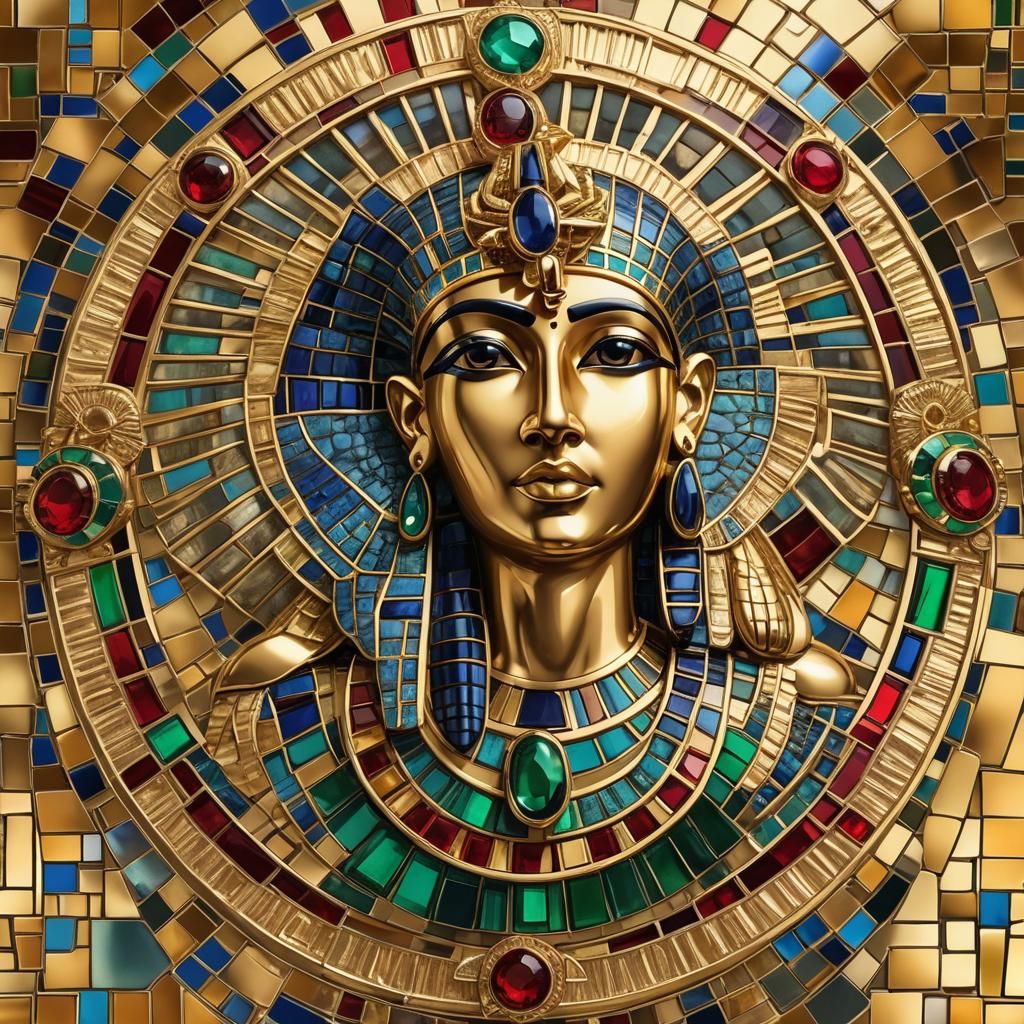 Isis Brooch with Gold and Precious Stones