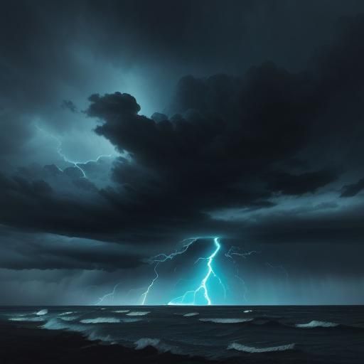 Ethereal Being in Stormy Abstract Expressionism